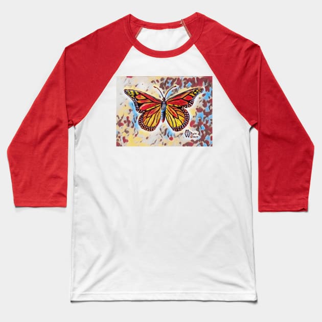 Monarch Butterfly in the Bushes Baseball T-Shirt by Matt Starr Fine Art